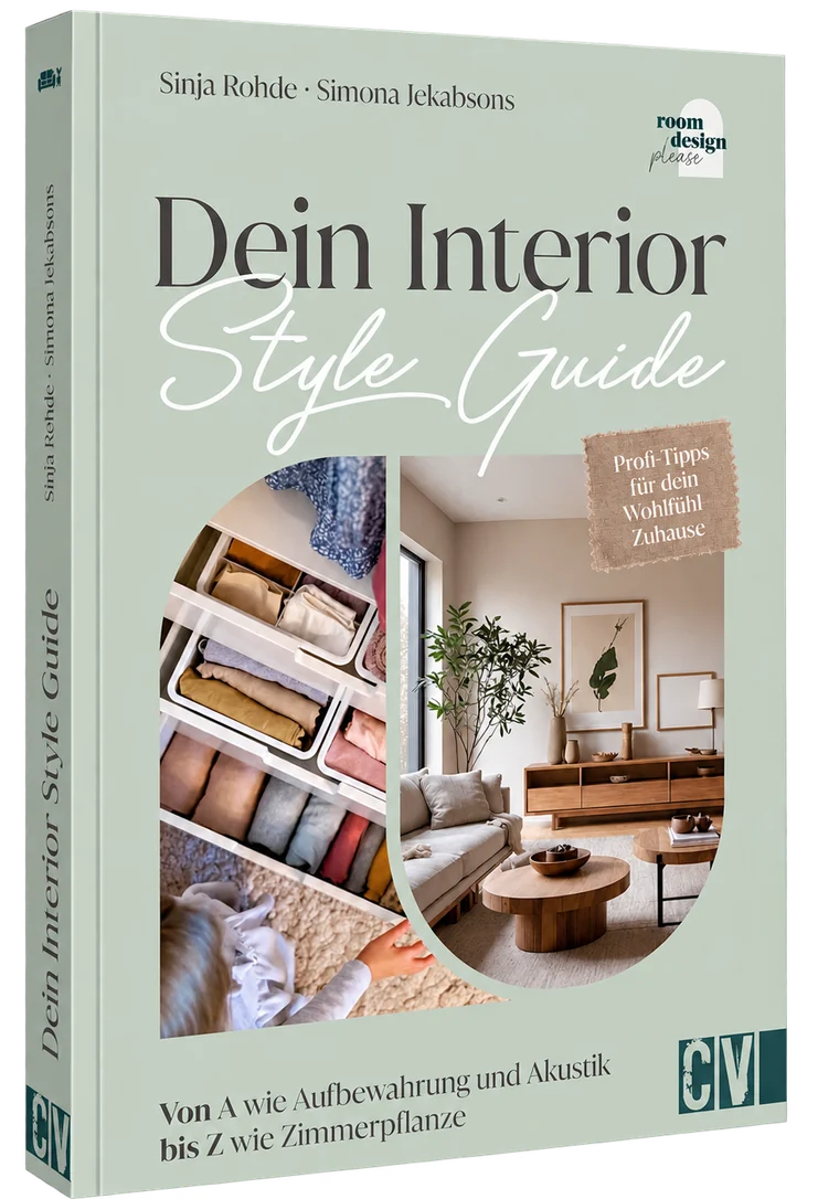Buch Dein Interior Style Guide von Sinja Rohde und Simona Jekabsons, freigestellte 3D-Ansicht.